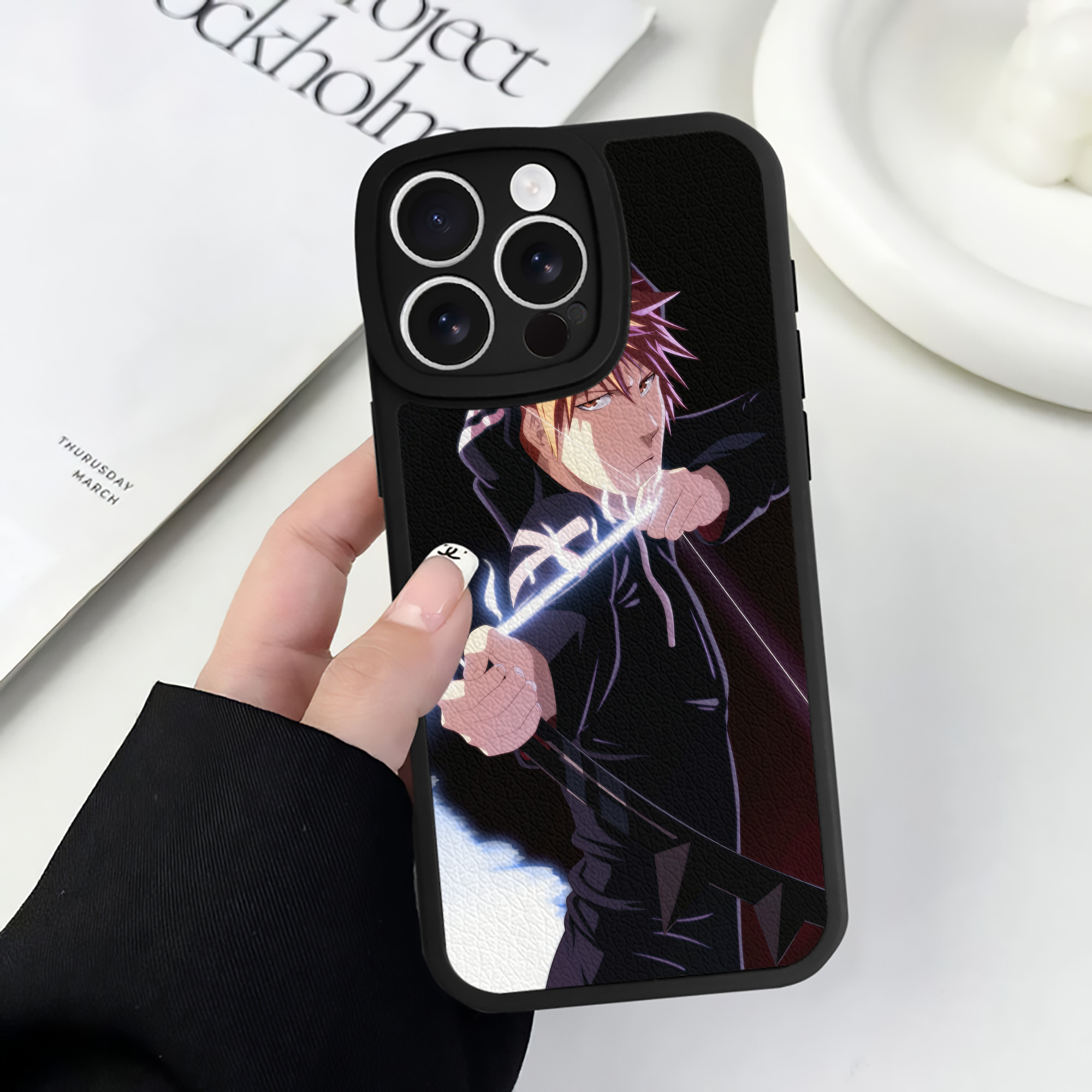 （画像用） ブリーチ BLEACH 【iPhone 16シリーズ対応】シリコンスマホケース（レザー調） 材質：シリコン